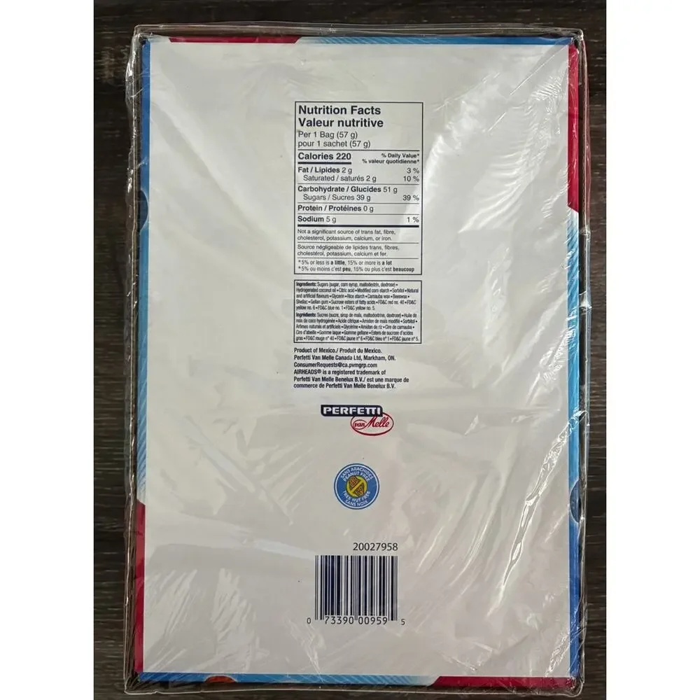 Airheads Bites Bouchees Candy 2 Oz Bags Original Fruit 18 Pack CASE BB 12/2026